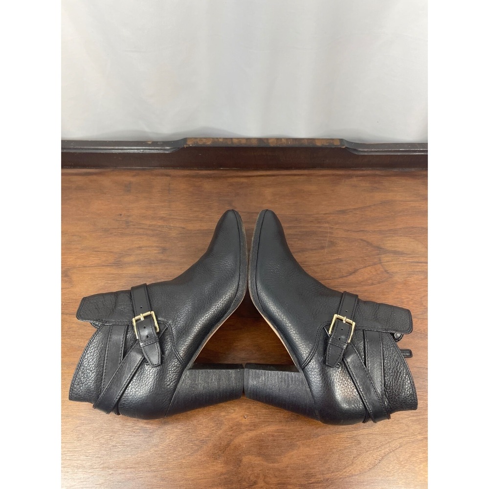 Cole Haan Grand OS Bootie Sz 8 Black Leather Hayes Block Heel Boot Ankle W05182 - Picture 13 of 16